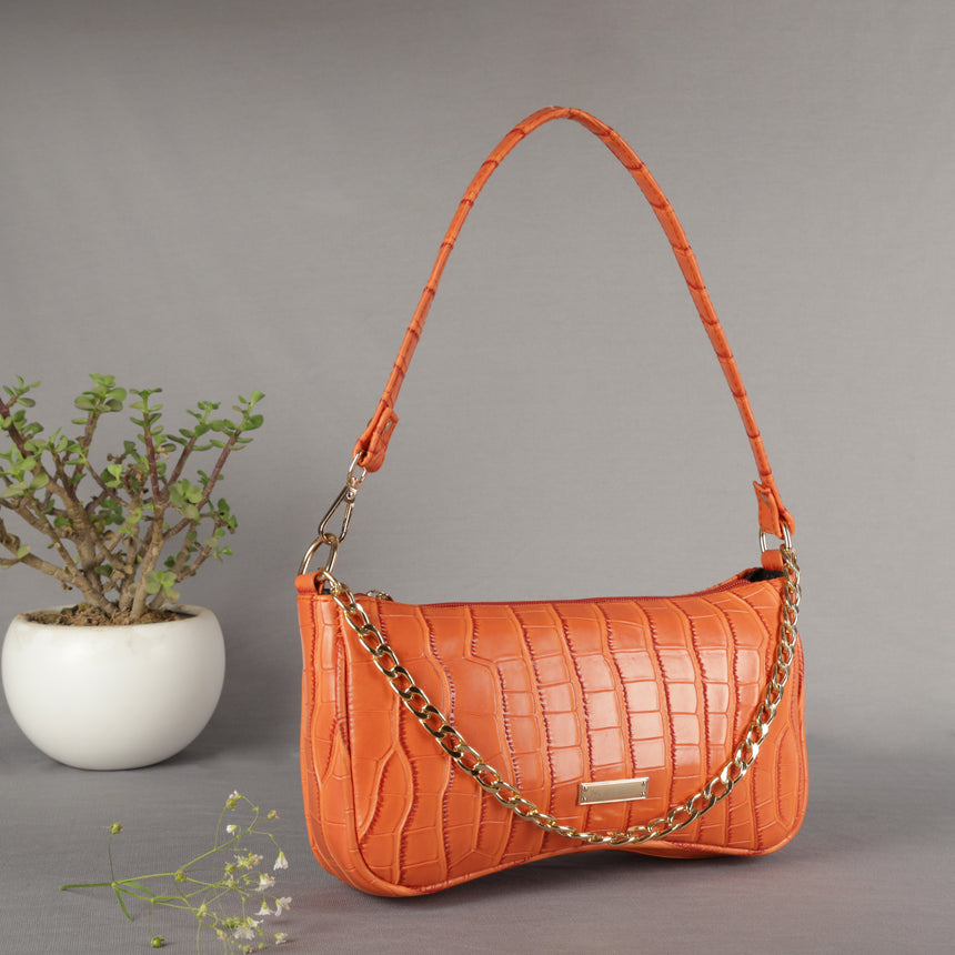 Women'S Orange Handbag