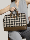 Bourbon Black and Brown London Street Bag With Pouch