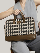 Bourbon Black and Brown London Street Bag With Pouch