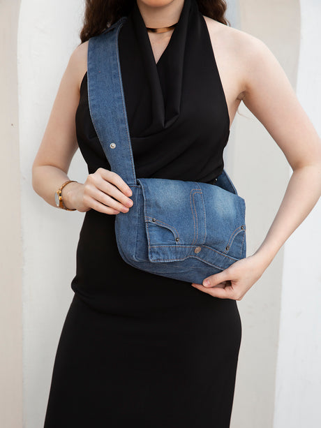 Denim Pocket Sling Bag