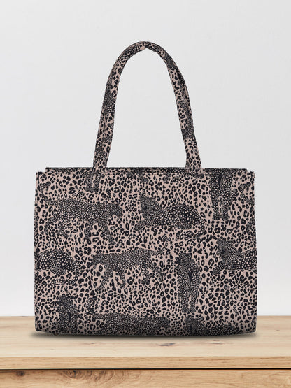 MINI WESST Grey Graphic Tote Bag(MWTB115PR)