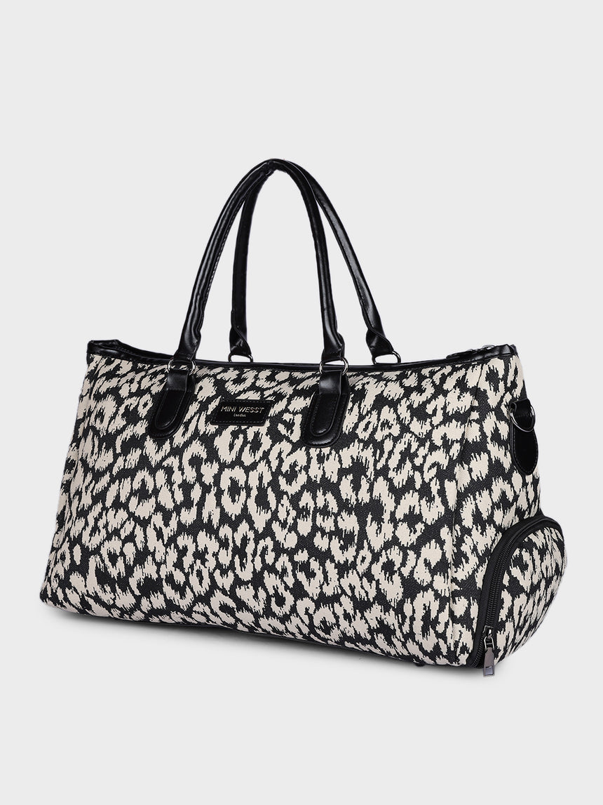 Wall Street Black and White London Duffle Bag
