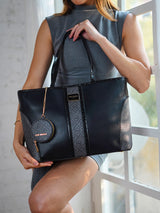Piccadilly Square Black London Tote