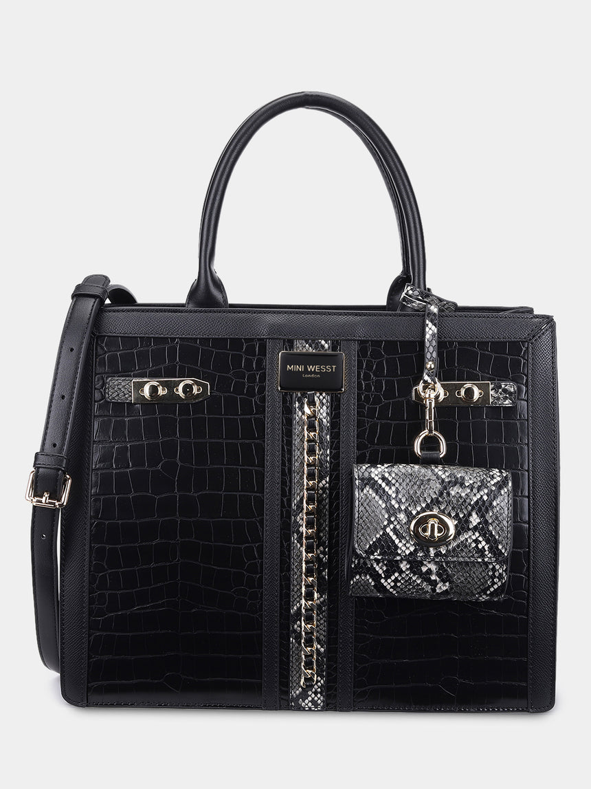 Broadway Luxe Black London Tote