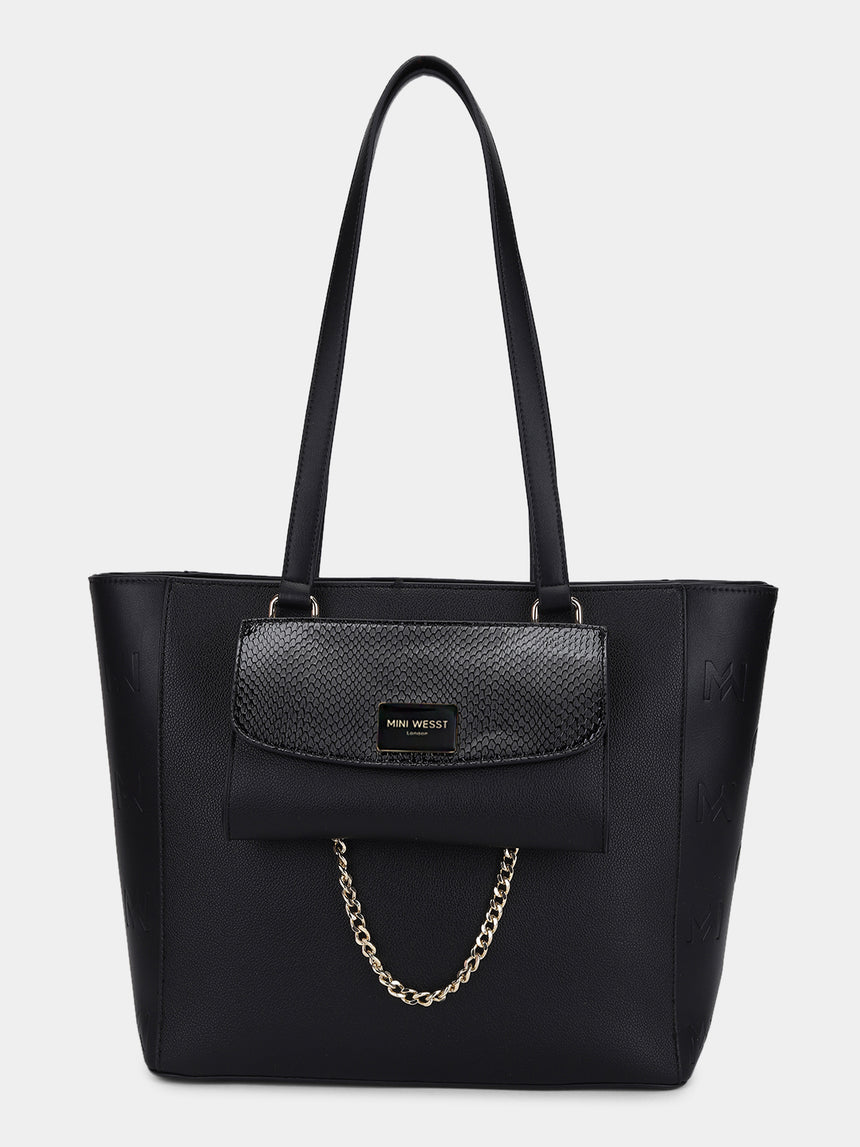 Buckingham Black London Tote
