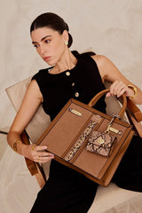 Broadway Luxe Brown London Tote