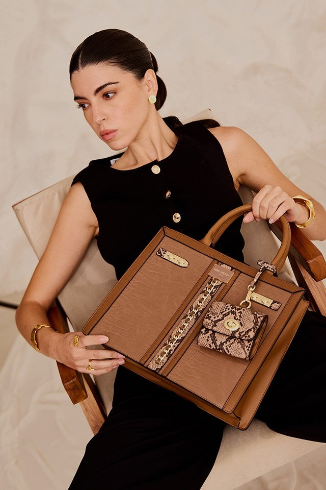 Broadway Luxe Brown London Tote