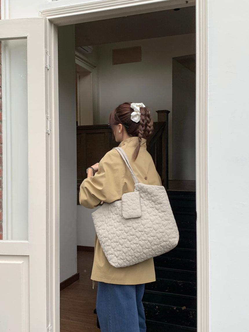 Beige Hearts Dora Totebag