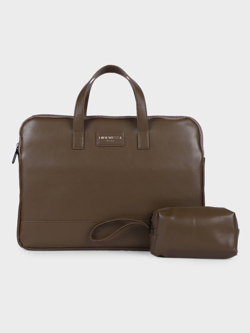 Burbon Whiskey Brown London Laptop Bag
