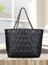 Black Solid Shoulder Bag