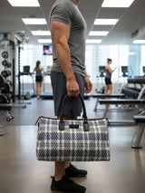 Wall Street Blue and White London Duffle Bag