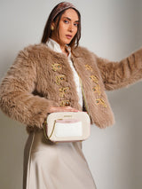 Uptown Luxe Beige London Crossbody