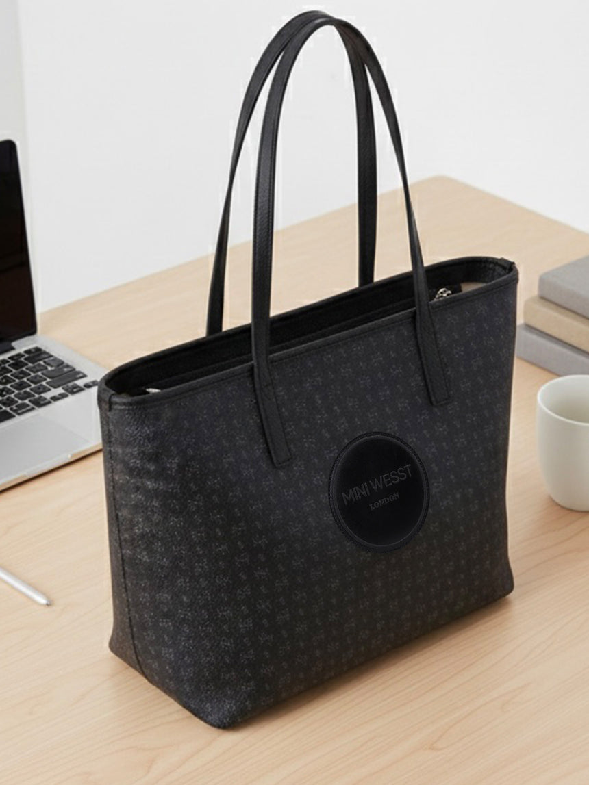 East West Black London Tote
