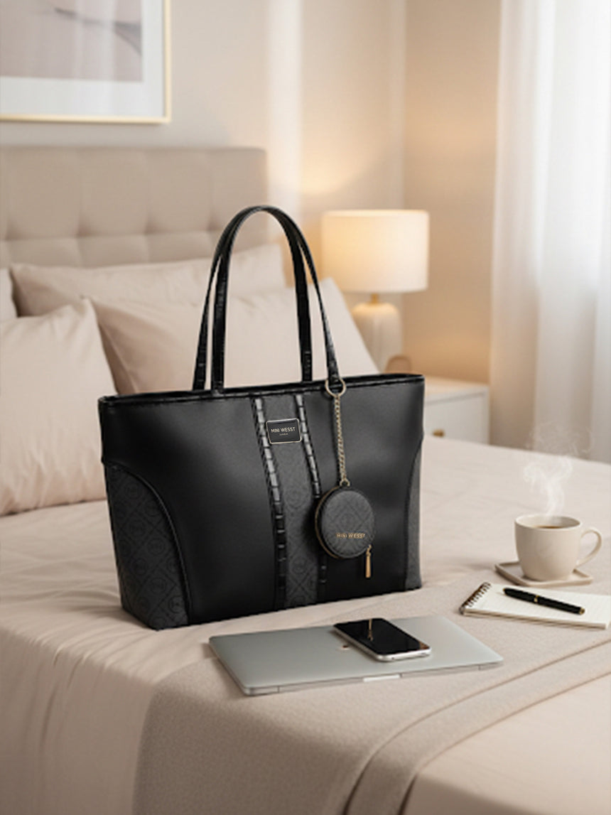 Piccadilly Square Black London Tote