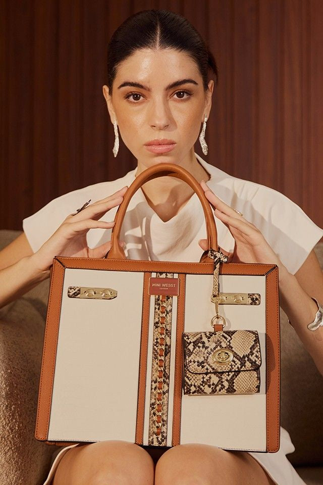 Broadway Luxe White London Tote