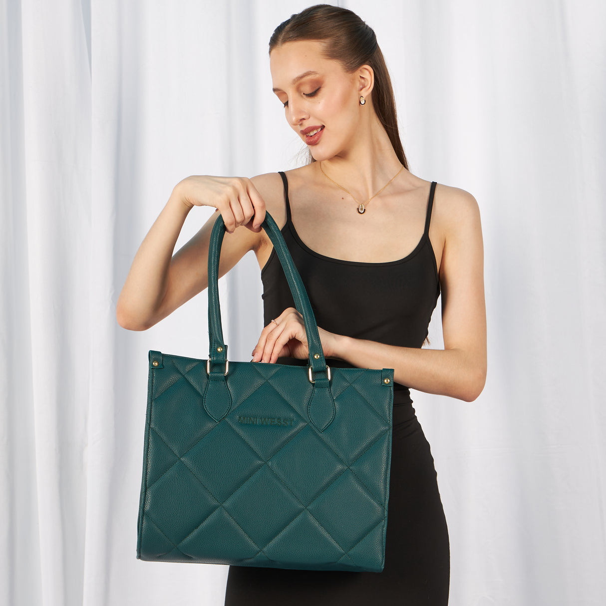 Times Square Newyork Green Tote