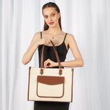 Go Socials Canvas Beige Tote Bag