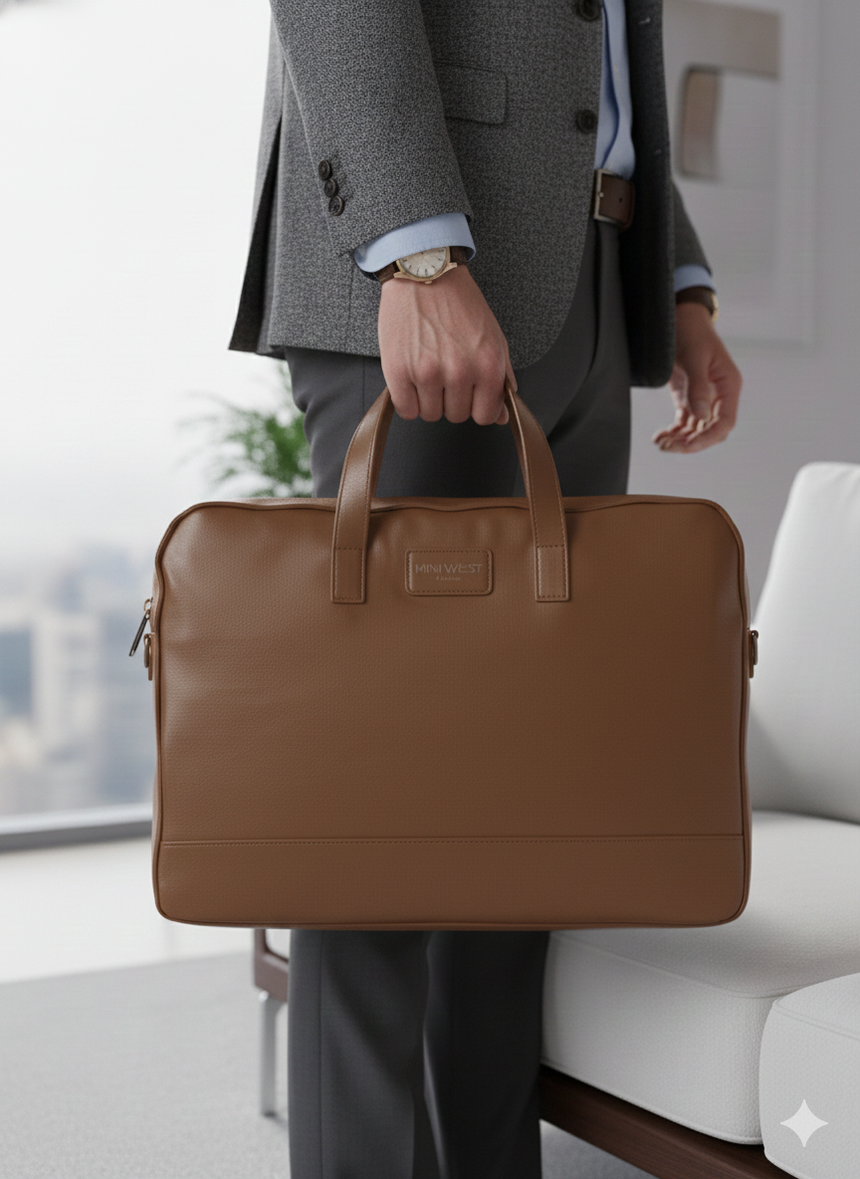 Burbon Whiskey Brown London Laptop Bag