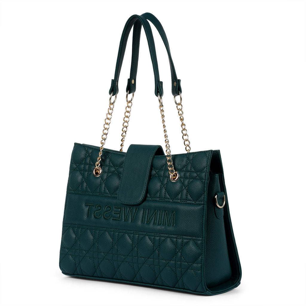 Mini Wesst Signature Green Tote