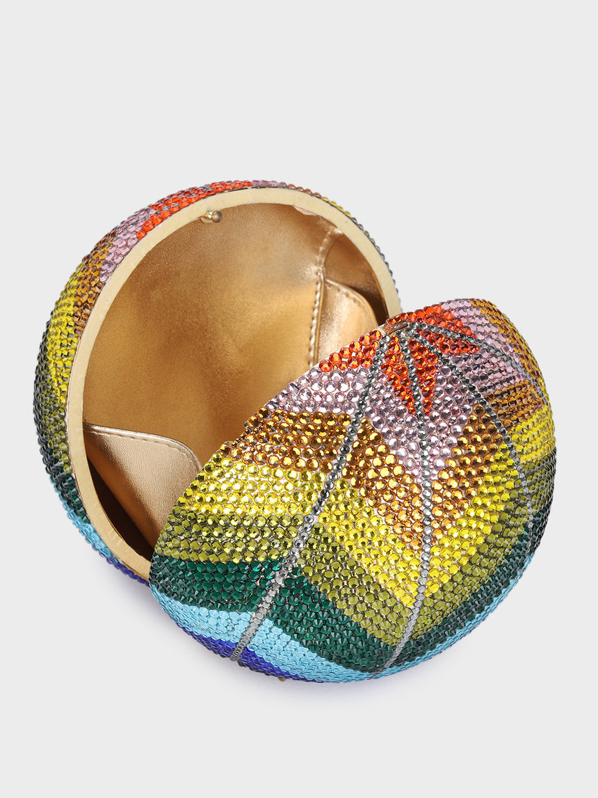 Hot Air Baloon Multicolor Clutch