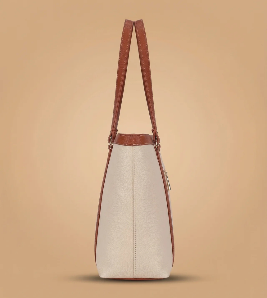 Jessica Beige Classic Tote Bag