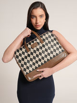 Bourbon Black and Brown London Street Bag With Pouch