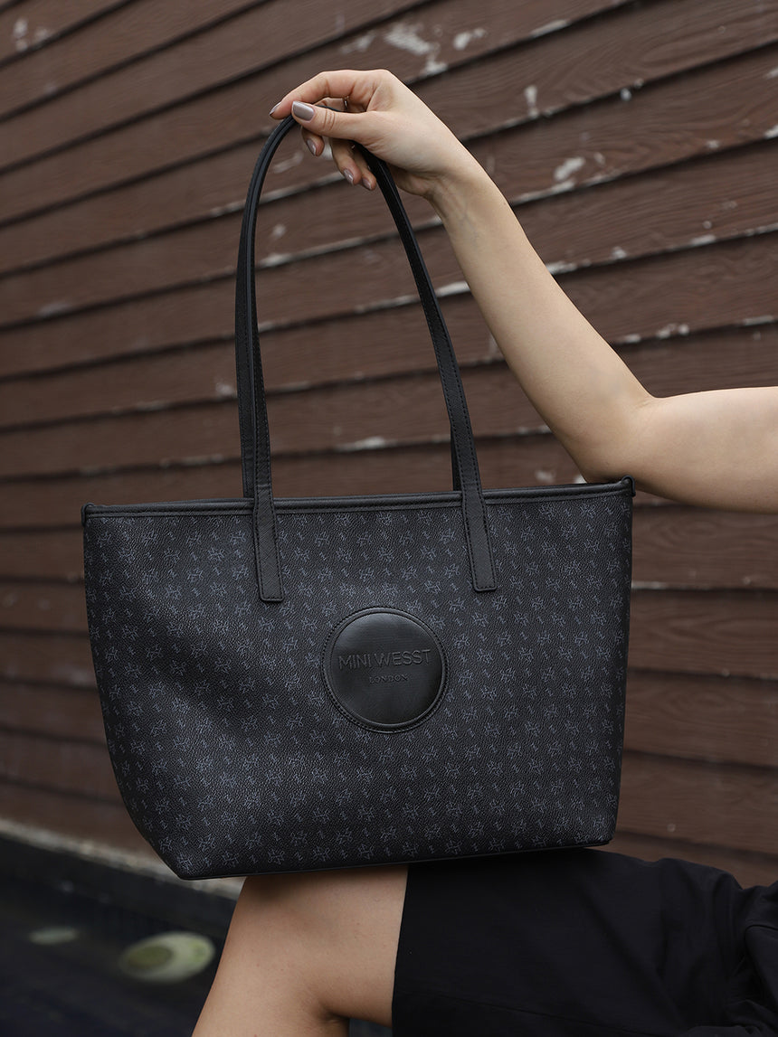East West Black London Tote