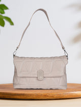 Women's White Handheld Bag