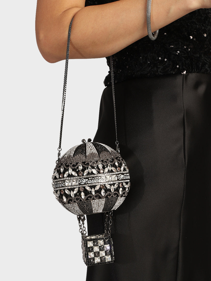 Hot Air Balloon Multicoloured Clutch