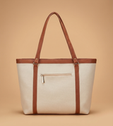 Jessica Beige Classic Tote Bag