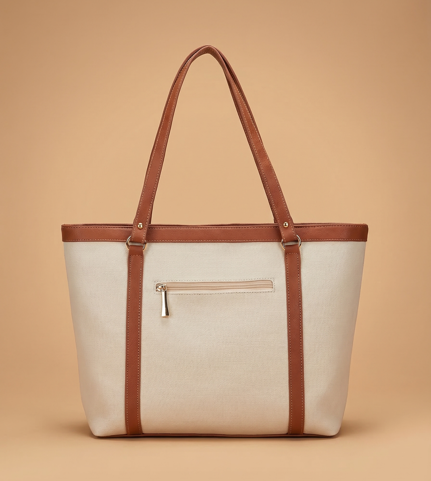 Jessica Beige Classic Tote Bag