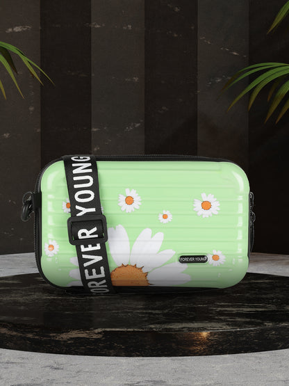 MINI WESST Green Casual Solid Sling Bag(MWHB194PR)