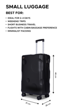 The Moon Cabin Black Small Luggage