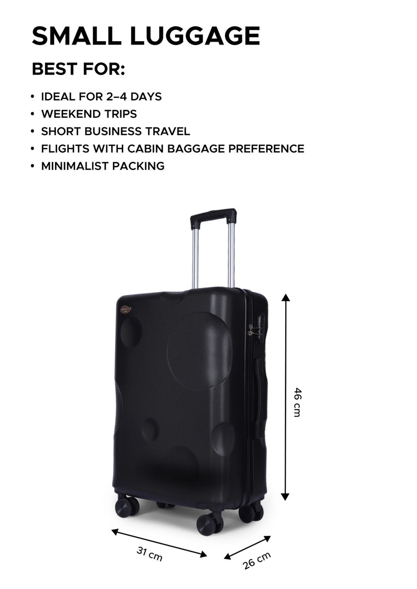 The Moon Cabin Black Small Luggage