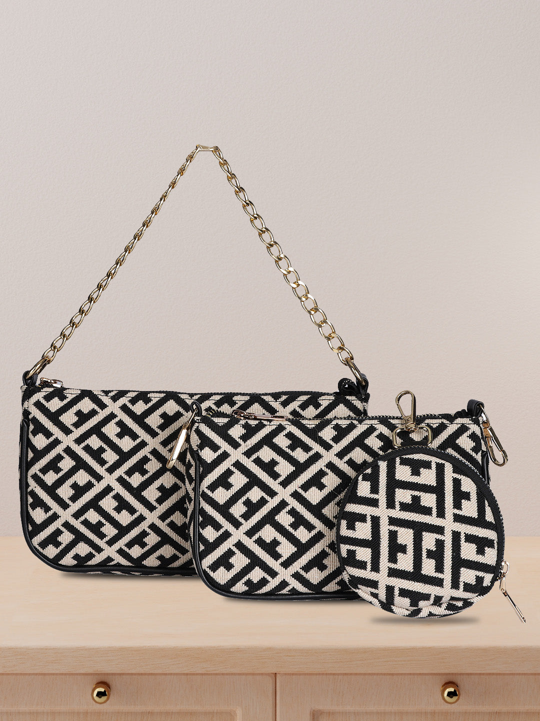 Women's Printed Shoulder & Sling Bag Both