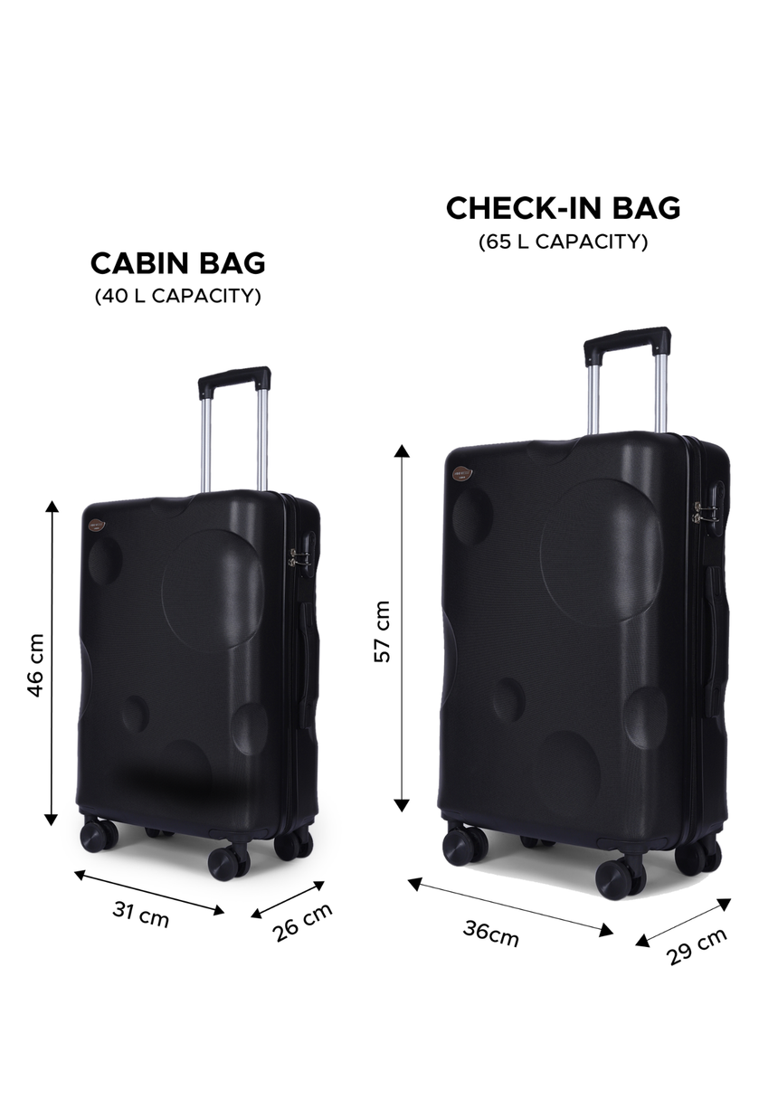 The Moon Check In Black Medium Luggage