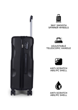 The Moon Check In Black Medium Luggage