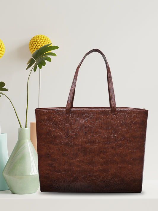 Louise tote MINI WESST Brown Casual Solid Tote Bag