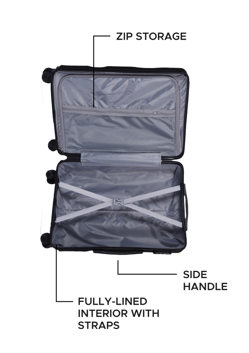 The Moon Check In Black Medium Luggage