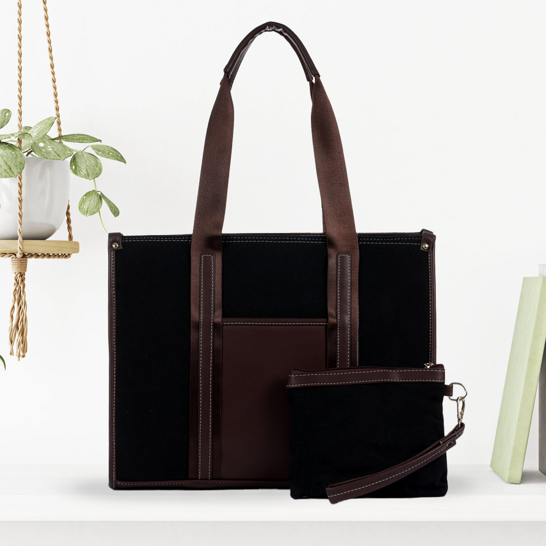 The Venice Canvas Tote With Pouch