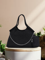 Emily Rhinestone Black Handbag