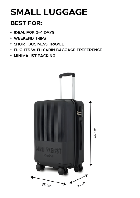 Mw London Cabin Black Small Luggage