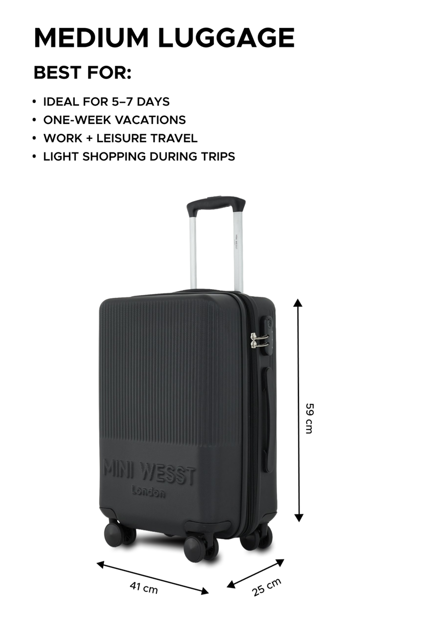 Mw London Black Set Of 2 Luggage