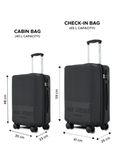 Mw London Black Set Of 2 Luggage