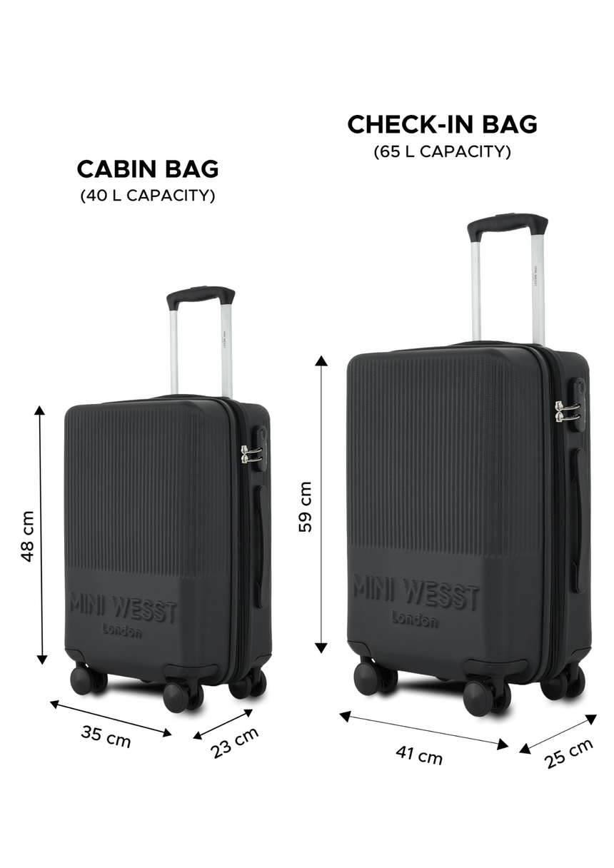 Mw London Black Set Of 2 Luggage