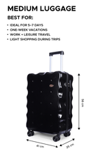 On The Go Black Set Of 2 Luggage