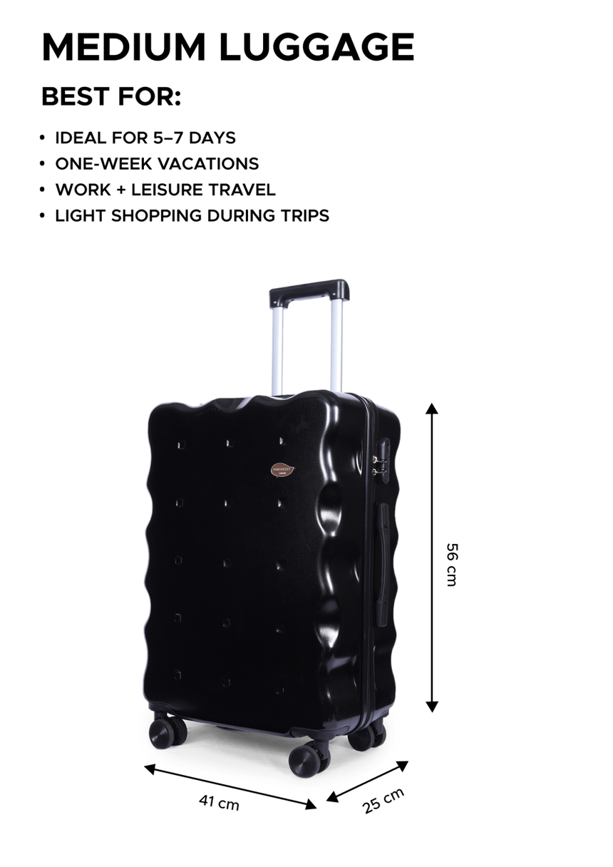 On The Go Black Set Of 2 Luggage