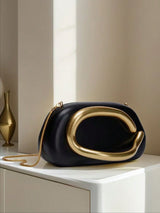 Ashley Black Handheld Clutch