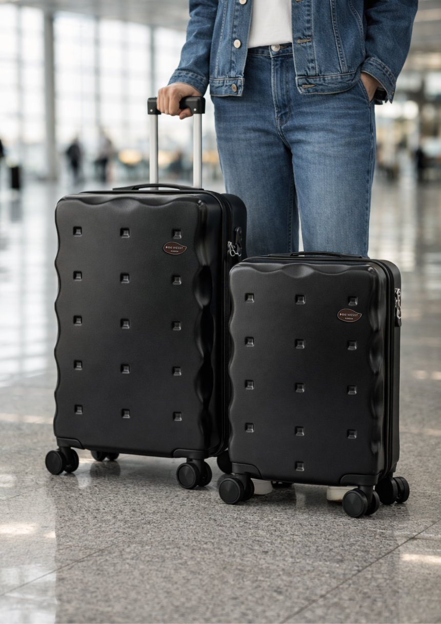 On The Go Black Set Of 2 Luggage