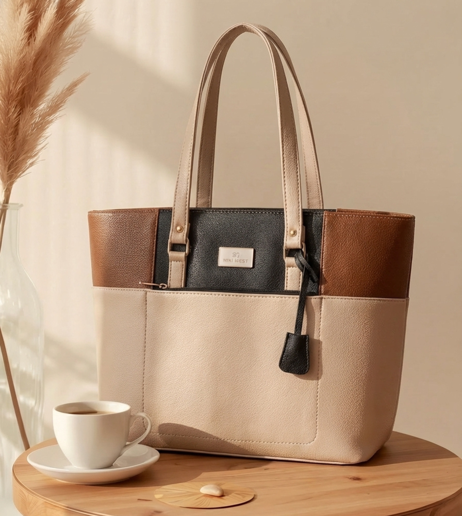 Geller Beige Classic Tote Bag